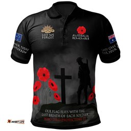 Custom Australia Anzac Polo Shirt - Australia Remember Ver2 Amazing Aussie
