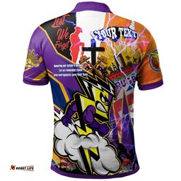 Storm Rugby Polo Shirt - Custom Remembrance Storm Anzac Quote With Poppy And Rosemary Polo Shirt Amazing Aussie