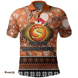 Perth Scorchers Christmas Mix Aboriginal Polo Shirt Amazing Aussie