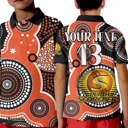 Custom Text and Number Perth Scorchers Polo Shirt Australia Cricket BBL Aboriginal Amazing Aussie