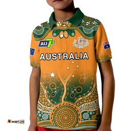 Custom Text And Number Australia Rugby Polo Shirt Aussie Sevens Original Indigenous Tee Aussie