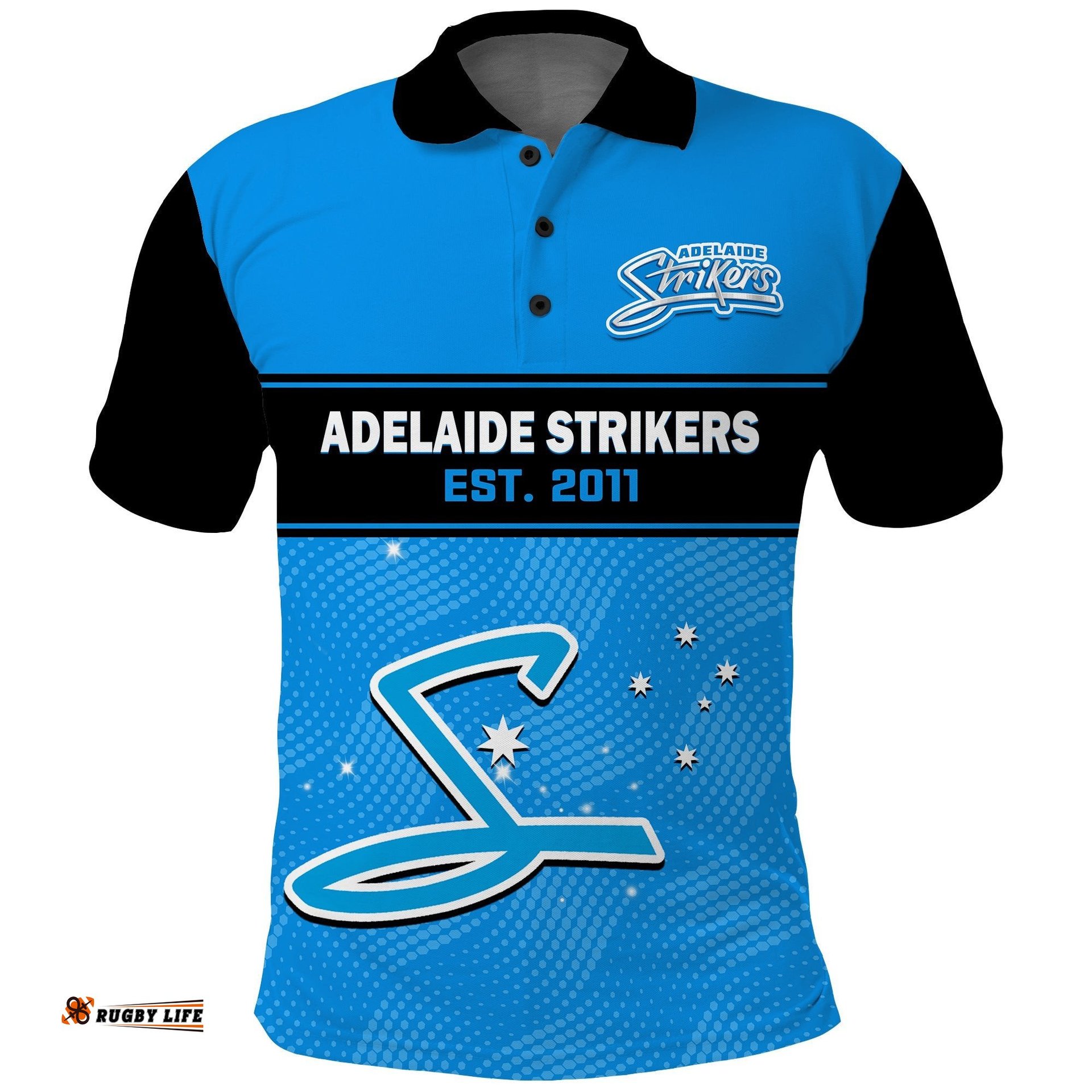 Adelaide Strikers Cricket Polo Shirt Est 2011 Sporty Amazing Aussie