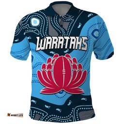 Custom Personalised Waratahs Rugby Polo Shirt NSW Indigenous Amazing Aussie