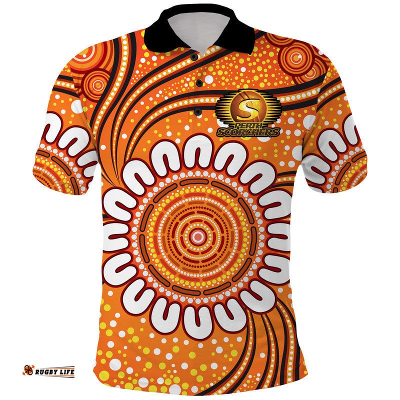 Perth Scorchers Cricket Polo Shirt Aboriginal Amazing Aussie