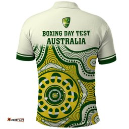 Australia Cricket Polo Shirt Boxing Day 2023 Test Indigenous Art