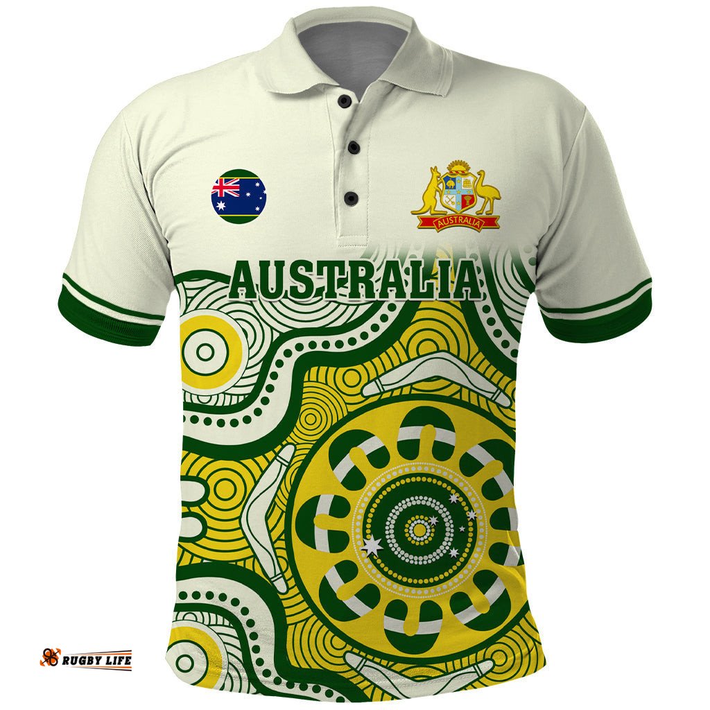 Australia Cricket Polo Shirt Boxing Day 2023 Test Indigenous Art
