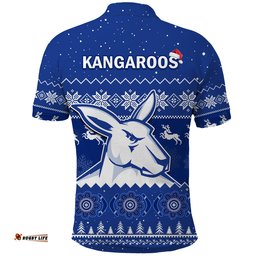 Melbourne Football Polo Shirt North Kangaroos Indigenous Merry Christmas Amazing Aussie
