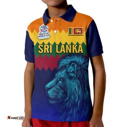 Custom Personalised Sri Lanka The Lions Cricket Men's T20 World Cup Polo Shirt Amazing Aussie