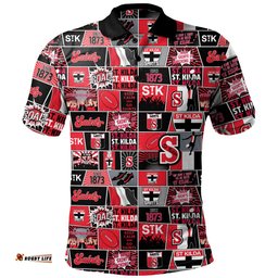 Amazing Aussie St Kilda Legacy Of The Pride Comic Style Polo Shirt