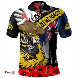 Amazing Aussie Richmond Anzac Day Honor United In Spirit Polo Shirt
