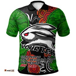 Amazing Aussie South Sydney Rabbitohs Custom Father's Day Indigenous Energy Polo Shirt