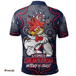 Amazing Aussie Sydney Roosters Aboriginal Pattern Inspired Victory Is Our Polo Shirt