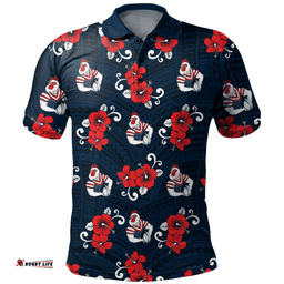 Amazing Aussie Sydney Roosters With Maori Pattern Polo Shirt