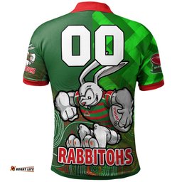 Amazing Aussie South Sydney Rabbitohs South Sydney Rabbitohs Pride Of Aboriginal Inspired Patterns Polo Shirt