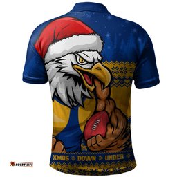 Amazing Aussie West Coast Eagles Merry Christmas Down Under Footy Power Style Polo Shirt