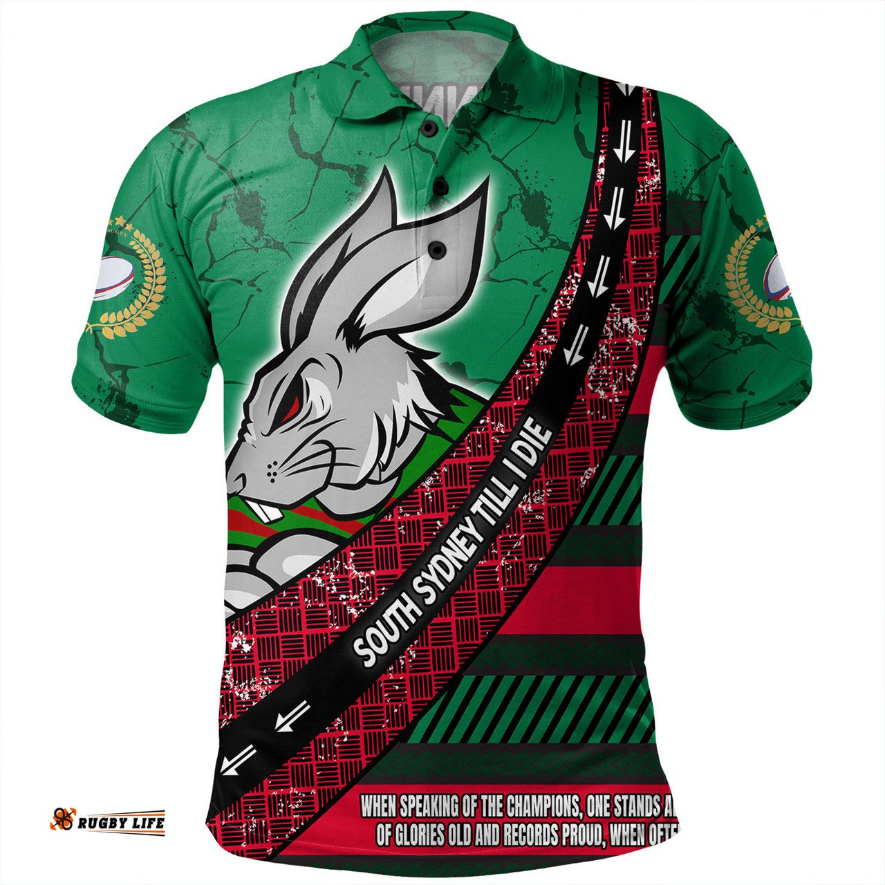 Amazing Aussie South Sydney Rabbitohs Theme Song For Rugby With Sporty Style Polo Shirt