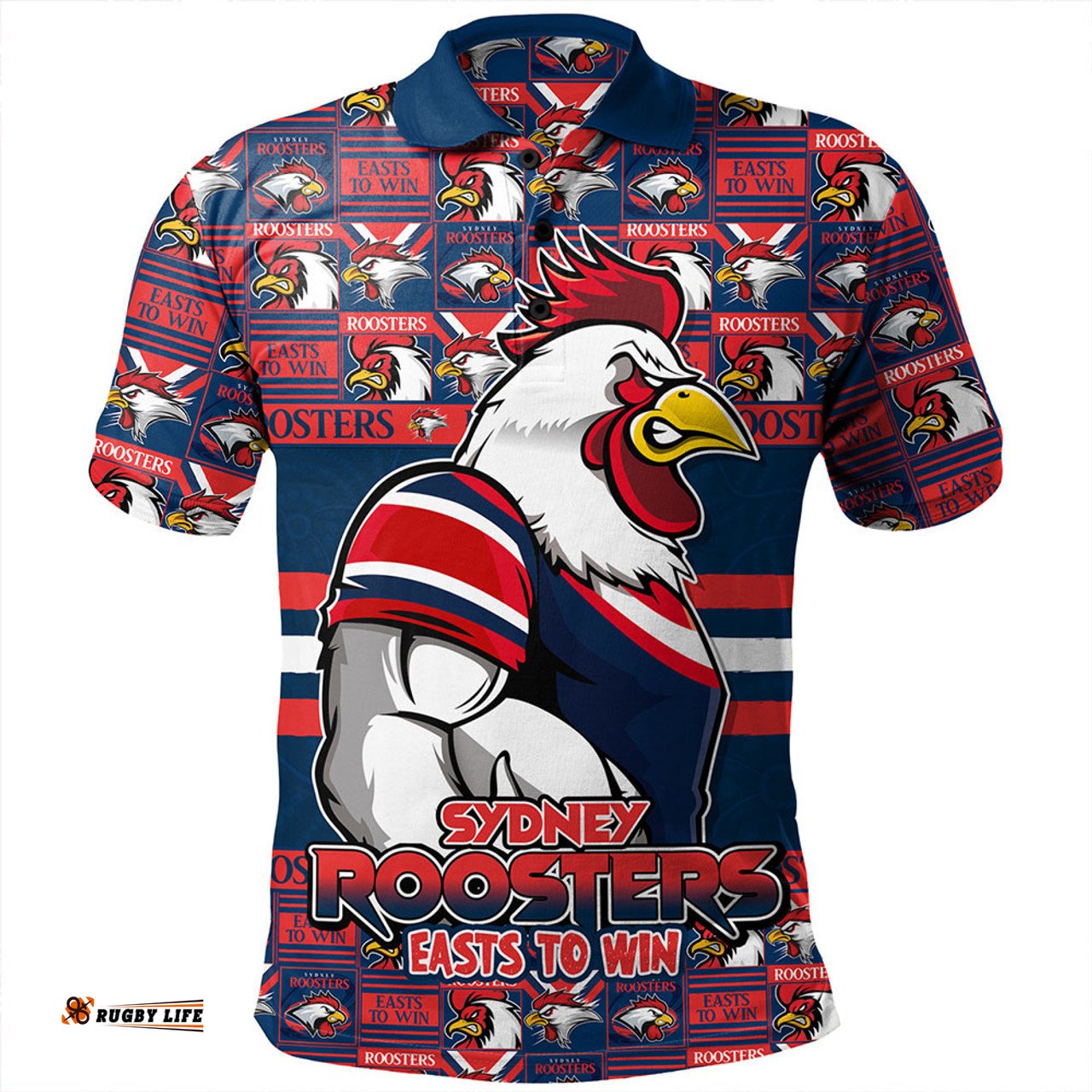 Amazing Aussie Sydney Roosters Champion���s Pride Comic Style Polo Shirt