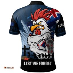 Amazing Aussie Sydney Roosters Fearless ANZAC Defender Polo Shirt