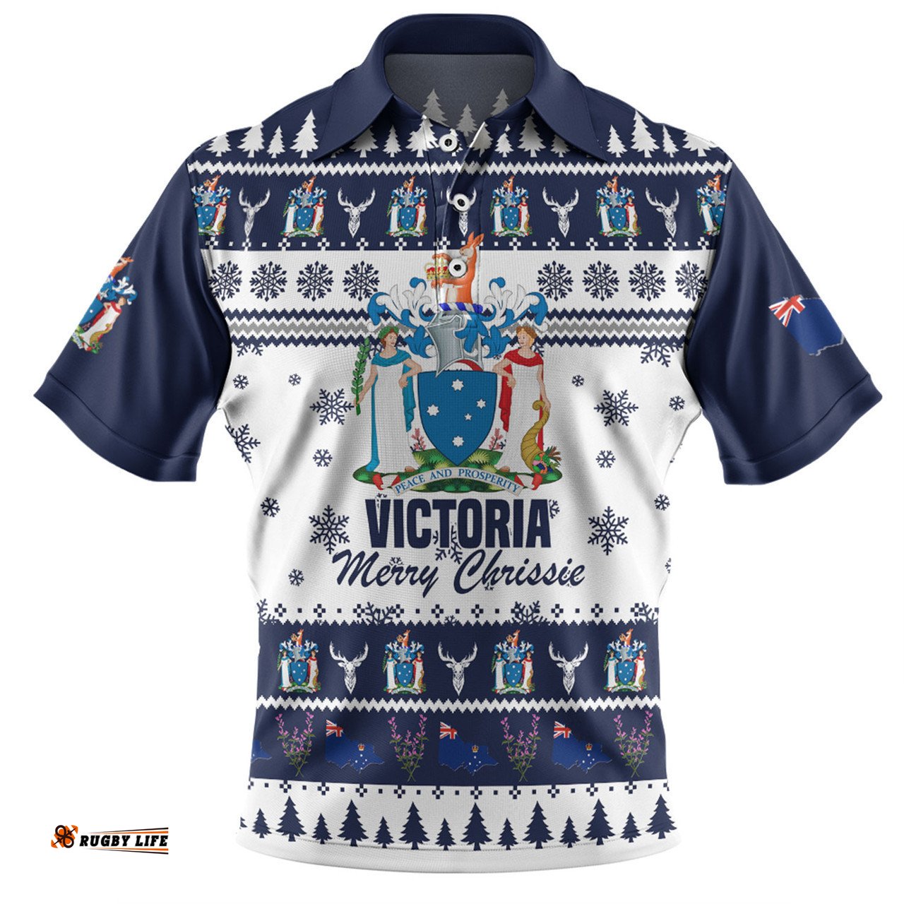 Amazing Aussie Victoria Christmas Merry Chrissie Polo Shirt