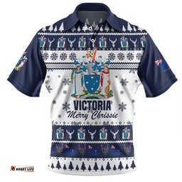 Amazing Aussie Victoria Christmas Merry Chrissie Polo Shirt