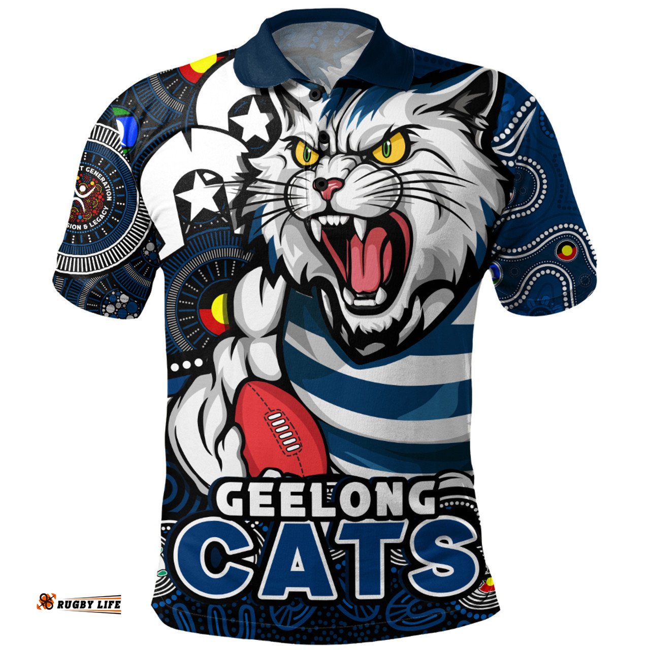 Amazing Aussie Geelong Cats NAIDOC Spirit Of Country Polo Shirt