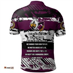 Amazing Aussie Manly Warringah Sea Eagles Theme Song Inspired Polo Shirt