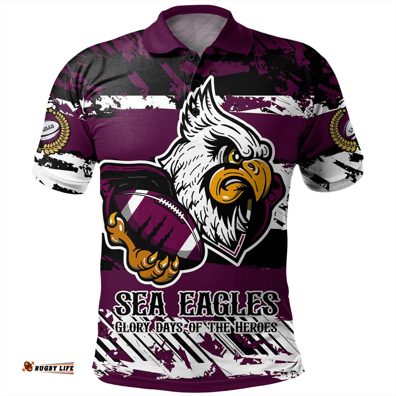 Amazing Aussie Manly Warringah Sea Eagles Theme Song Inspired Polo Shirt