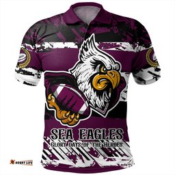 Amazing Aussie Manly Warringah Sea Eagles Theme Song Inspired Polo Shirt