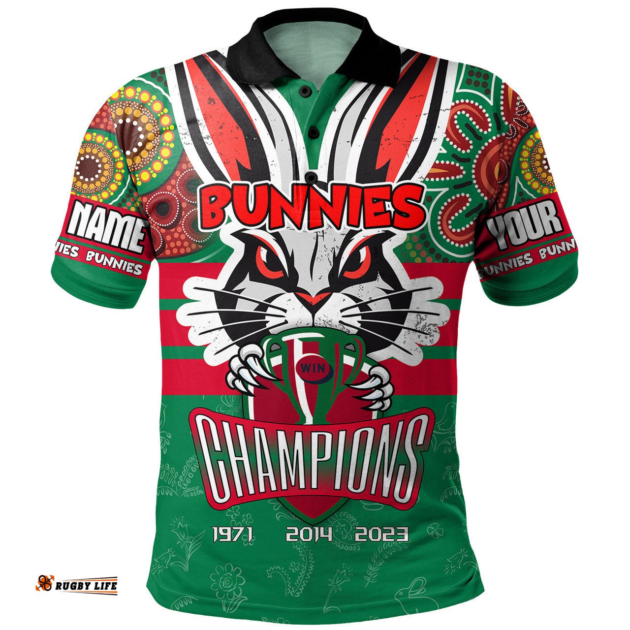 Amazing Aussie South Sydney Rabbitohs Custom Talent Win Games But Teamwork And Intelligence Win Championships With Aboriginal Style Polo Shirt