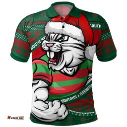Amazing Aussie South Sydney Rabbitohs Ugly Knit Style For Christmas Game Fans Polo Shirt