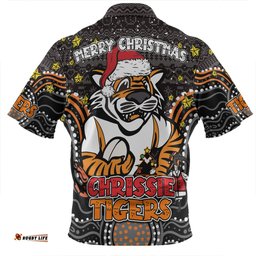 Amazing Aussie Wests Tigers Christmas Custom Christmas Knit Patterns Vintage Jersey Ugly Polo Shirt