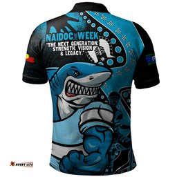 Amazing Aussie Cronulla Sutherland Sharks NAIDOC Indigenous Warrior Spirit Polo Shirt