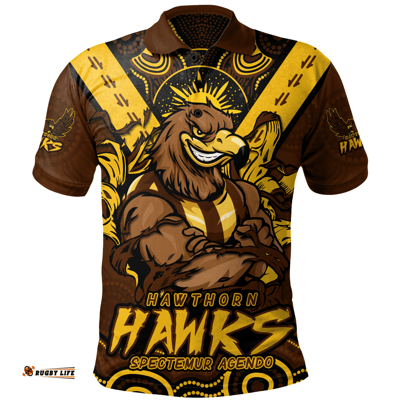 Amazing Aussie Hawthorn Ripped Legacy Of The Game Polo Shirt