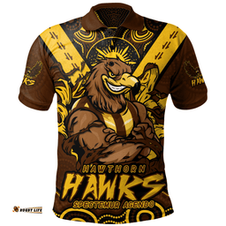 Amazing Aussie Hawthorn Ripped Legacy Of The Game Polo Shirt