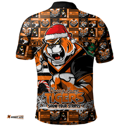 Amazing Aussie Wests Tigers Merry Ugly Christmas Comic Style Polo Shirt