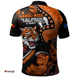 Amazing Aussie Wests Tigers NAIDOC Indigenous Warrior Spirit Polo Shirt