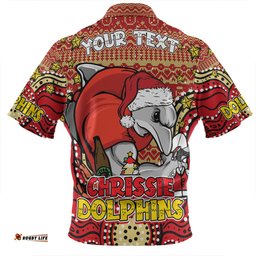 Amazing Aussie Redcliffe Dolphins Christmas Custom Christmas Knit Patterns Vintage Jersey Ugly Polo Shirt