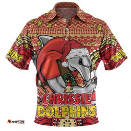 Amazing Aussie Redcliffe Dolphins Christmas Custom Christmas Knit Patterns Vintage Jersey Ugly Polo Shirt