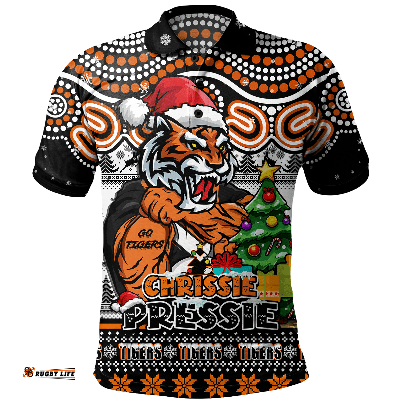 Amazing Aussie Wests Tigers Aussie Ugly Christmas For Die Hard Fan Supporters Polo Shirt