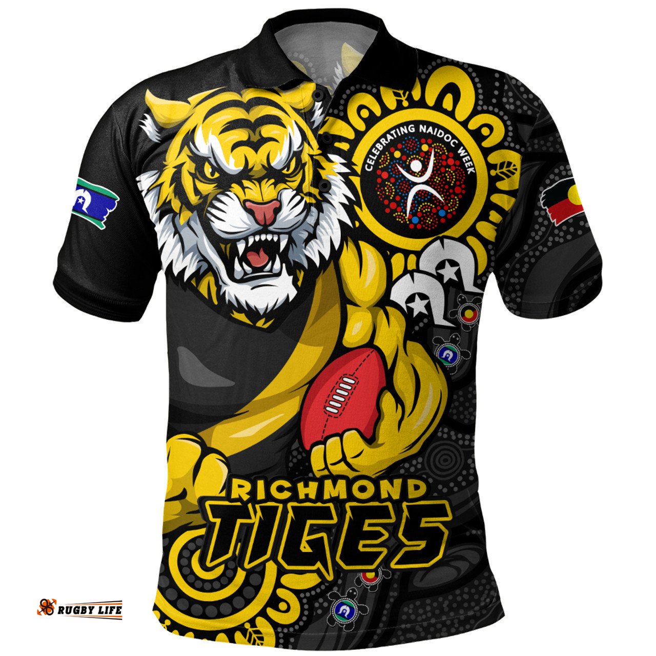 Amazing Aussie Richmond Power Through Generations NAIDOC Edition Polo Shirt