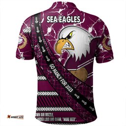 Amazing Aussie Manly Warringah Sea Eagles Theme Song For Rugby With Sporty Style Polo Shirt