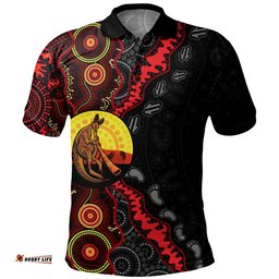 Amazing Aussie Indigenous Australian Aboriginal Didgeridoo Sunset Dreaming Polo Shirt