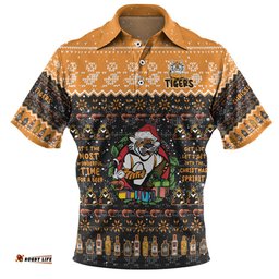 Amazing Aussie Wests Tigers Christmas Custom Chrissie Spirit Polo Shirt