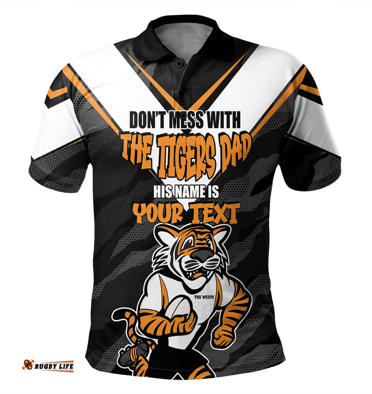 Amazing Aussie Wests Tigers Father's Day Screaming Dad and Crazy Fan Polo Shirt