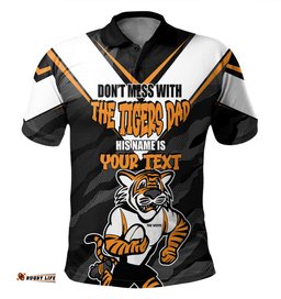 Amazing Aussie Wests Tigers Father's Day Screaming Dad and Crazy Fan Polo Shirt