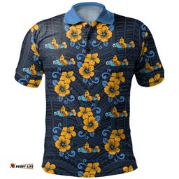 Amazing Aussie Gold Coast Titans Sport With Maori Pattern Polo Shirt