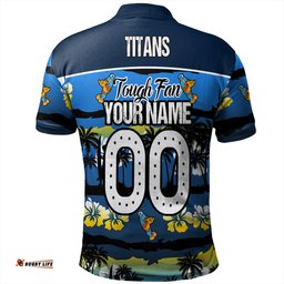 Amazing Aussie Gold Coast Titans Sport Eat Sleep Repeat With Tropical Patterns Polo Shirt