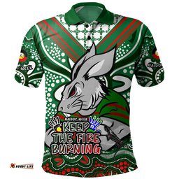 Amazing Aussie South Sydney Rabbitohs Aboriginal Inspired Naidoc Week Custom For Die Hard Fan Supporters Polo Shirt