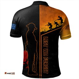 Amazing Aussie Wests Tigers Anzac Day Lest We Forget Poppy Polo Shirt