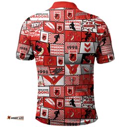 Amazing Aussie St. George Illawarra Dragons Team Of Us Die Hard Fan Supporters Comic Style Polo Shirt